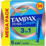 Tampax Tampony s aplikátorem Pearl Compak Super 36 ks – Zbozi.Blesk.cz