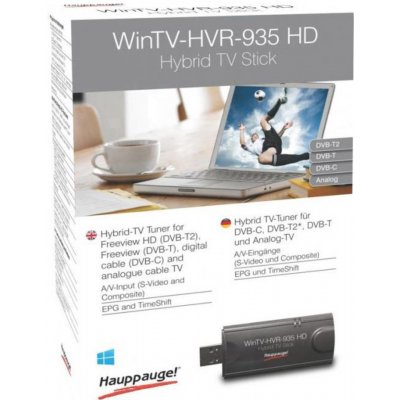 Hauppauge WinTV-HVR-935HD USB TV tuner funkce nahrávání, s DVB-T anténou, s dálkovým ovládáním počet tunerů: 1