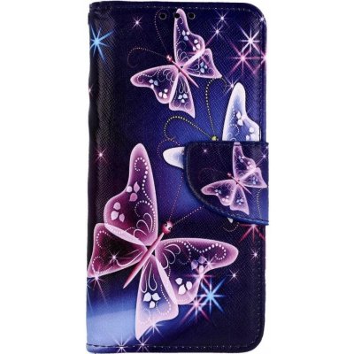 Pouzdro TopQ Samsung A20e knížkové Modré s motýlky