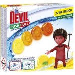Dr. Devil Lemon Fresh Push Pull WC blok bez košíku 2 x 20 g – Sleviste.cz