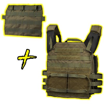 Wosport plate carrier JPC 2.0 plus Přední platforma se sumkami Zelená – Sleviste.cz