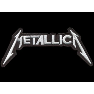 Nášivka METALLICA slim white vyšívaná zažehlovací – Zboží Dáma