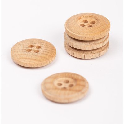 Dřevěný knoflík Drops kulatý Ø 20 mm buk