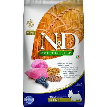 N&D Ancestral Grain Dog Adult Mini Lamb & Blueberry 2,5 kg