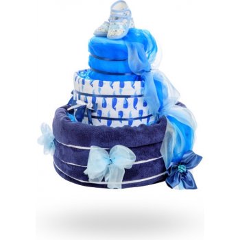 Plenkovky Plenkový dort pro chlapce třípatrový tmavě modrý