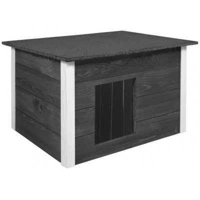 Dechland Zateplená bouda pro psa L 77x51x51 cm BP09 šedo-bílá – Sleviste.cz