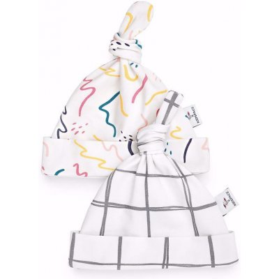 Čepička pro miminko 2ks Zig Zag Mřížka – Sleviste.cz