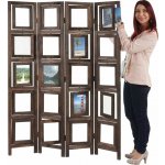 Design-Shop paraván s fotorámečky 161 x 125 cm hnědá – Zboží Dáma