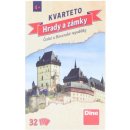 Dino Kvarteto Hrady a zámky společenská hra karty 32ks v papírové krabičce 7x11x1cm