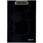 Karton p+p A4 black&white podložka s klipem černá – Sleviste.cz