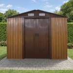 BestBerg BBSH-1208W 10,1 m² 389 x 260 x 202 cm dekor dřeva/hnědá – Zboží Dáma