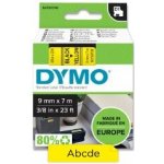Dymo D1 S0720730 - originální polyesterová páska - 9 mm × 7 m, černo-žlutá – Zboží Živě