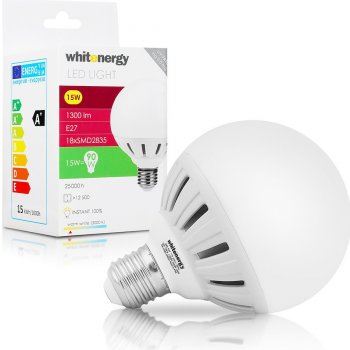 Whitenergy LED žárovka E27 18 SMD 2835 15W 230V mléko G95