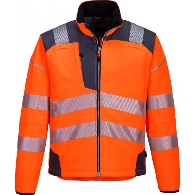 Portwest Bunda HiVis Softshell PW3 oranžová-šedá – Zboží Mobilmania