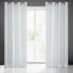 EUROFIRANY ZÁCLONA NA KROUŽCÍCH ARLONA 140X250 CM BÍLÁ – Hledejceny.cz