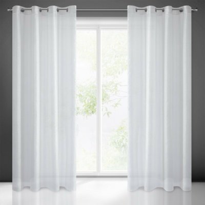 EUROFIRANY ZÁCLONA NA KROUŽCÍCH ARLONA 140X250 CM BÍLÁ – Hledejceny.cz