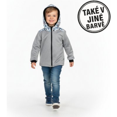 Dětská softshellová bunda s fleecem Les Šedá melange – Sleviste.cz