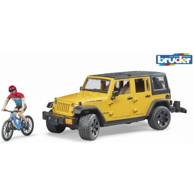 Bruder 2543 Jeep Wrangler Rubicon Unlimited s horským kolem a cyklistou 3 ks – Zbozi.Blesk.cz