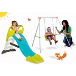 Smoby 310269-4 set šmykľavka stredná KS modrá a hojdačka s kovovou konštrukciou 150 cm – Sleviste.cz