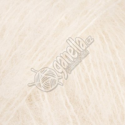 Příze Drops Brushed Alpaca Silk 01 smetanová – Zboží Dáma