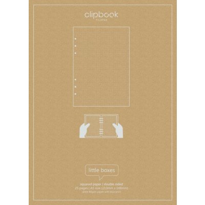 Filofax čtverečkovaný papír náplň bloků A5 Clipbook