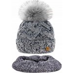 Fashionweek Luxusní zimní set čepice a komín WOOL-GAJA šedý – Hledejceny.cz