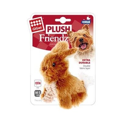 GiGwi Plush Friendz králiček hnědy plyš – Sleviste.cz