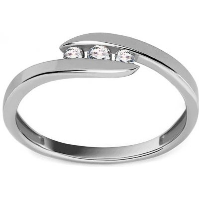 iZlato Forever Briliantový prsten z bílého zlata CSBR09AB