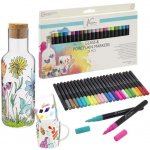 Creative Craft Group Fixy na sklo a porcelán sada barevný mix 24ks – Zboží Dáma
