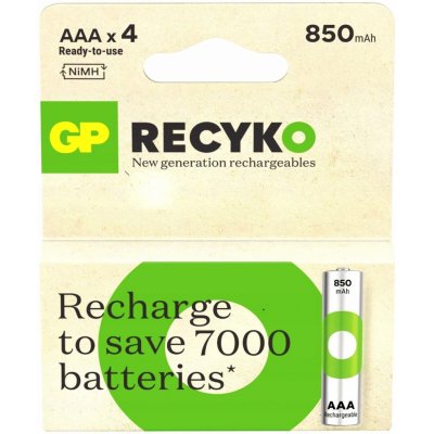 GP ReCyko AAA 850mAh 4ks 1032124081 – Zboží Živě