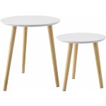 Tectake 405384 hnědá / bílá 2 ks – Zboží Dáma