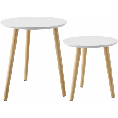 Tectake 405384 hnědá / bílá 2 ks – Zboží Dáma