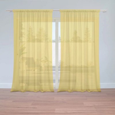 Záclony Žlutá 3: 2 ks - 150x250 cm - Sablio – Hledejceny.cz