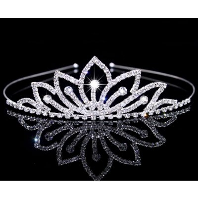 Naishide Jewelry slavnostní korunka do vlasů Crystal 2 stříbrná – Sleviste.cz