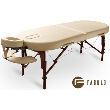 Fabulo USA Dřevěný masážní stůl Fabulo DIABLO Oval Set 192 x 76 cm krémová 192 x 76 cm