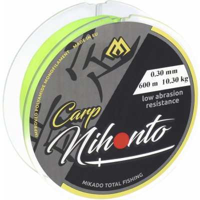 Mikado NIHONTO CARP fluo yellow 600m 0,25mm 7,3kg – Hledejceny.cz