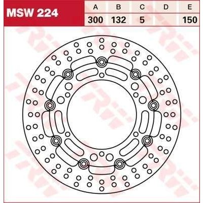 TRW MSW224 brzdový kotouč, přední HYOSUNG GV 650 AGUILA rok 04-14