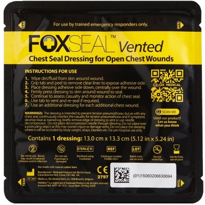 FOX Chest Seal - hrudní krytí s ventilem – Zboží Mobilmania