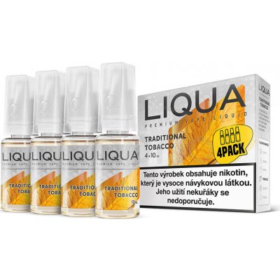 Ritchy Liqua Traditional Tobacco 4-Pack 4 x 10 ml 12 mg – Zboží Mobilmania