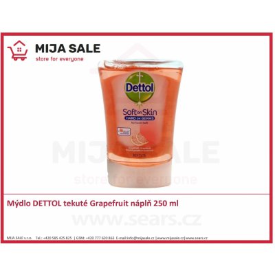 Dettol Grapefruit antibakteriální mýdlo do bezdotykového dávkovače náhradní náplň 250 ml – Zboží Mobilmania