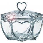 Crystal Bohemia Poděbrady dóza srdíčka 13 cm olovnatý křišťál – Hledejceny.cz