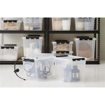 SMARTSTORE Úložný box Classic 31, průhledný, plast, 32 l, černé úchytky, SMARTSTORE 3510070 223752 – Zboží Živě