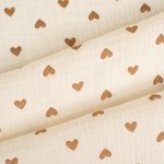 Takoy Dvojitá gázovina / mušelín JENNY hnědá srdíčka – Hledejceny.cz