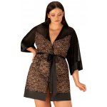 Obsessive Dokonalý župan Allunes peignoir 2XL/3XL 2XL/3XL Černá – Zboží Dáma