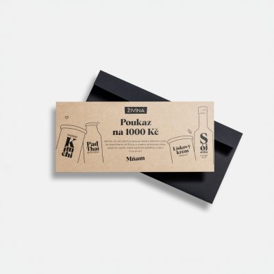 Tištěný dárkový poukaz Živina 1 000 Kč – Zboží Dáma