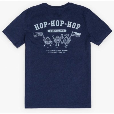 Beerwave Triko Hop Hop Hop Tmavě modrý melír