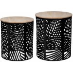 Atmosphera Interior Designer Korbtisch Kumi Metall 30,5 cm x 38 cm hnědá šedá – Zboží Dáma