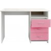 Psací a pracovní stůl Idea 44 růžový / bílý