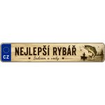 Bezvadary.cz | Dárková SPZ pro rybáře s vlastním textem 20x4,2 cm / PVC plast 3mm / bez přísavek zd3 – Hledejceny.cz