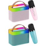 SET Reproduktor LAMAX KaraokeKid1 růžový + Reproduktor LAMAX KaraokeKid1 modrý – Zboží Dáma